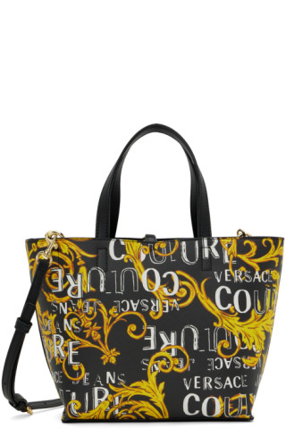 Versace Jeans Couture Reversible Signature Animal Print Large Shopper Tote  for womens 