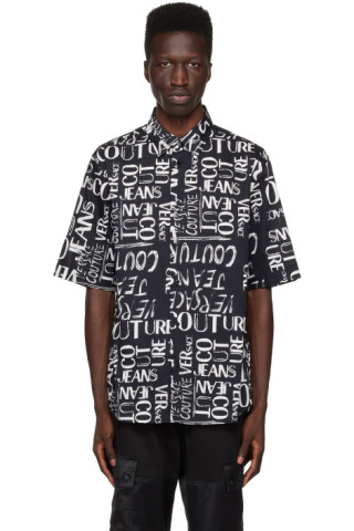 Versace Jeans Couture: Black Doodle Shirt | SSENSE