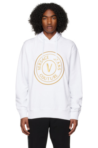 Versace jeans couture hoodie white clearance