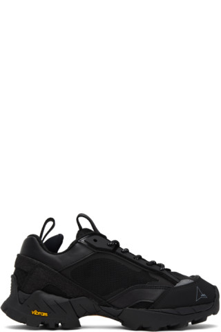 ROA Black Polyester Athletic Sneakers