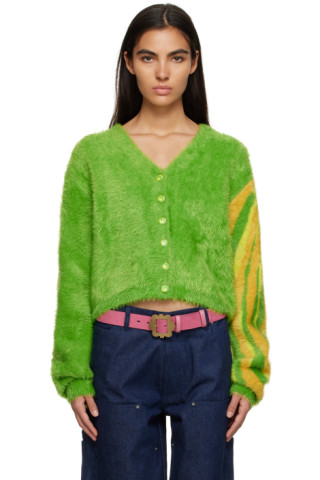 Sky High Farm Workwear: Green Swirl Cardigan | SSENSE Canada