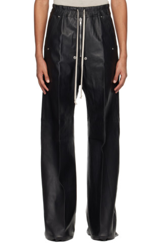 Rick Owens: Black Bela Leather Pants | SSENSE