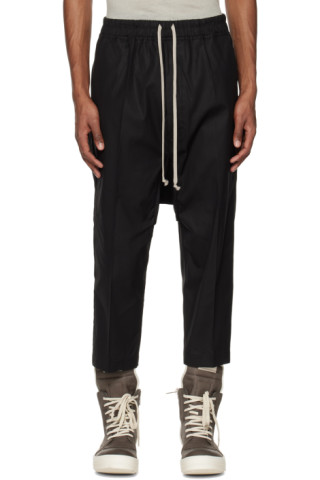 Rick Owens: Black Forever Trousers | SSENSE Canada