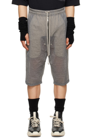 Gray Bela Pods Shorts by Rick Owens on Sale