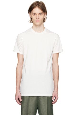 Rick Owens: オフホワイト Level Tシャツ | SSENSE 日本