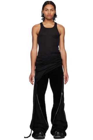 Rick Owens: Black Ziggy Banana Tank Top | SSENSE