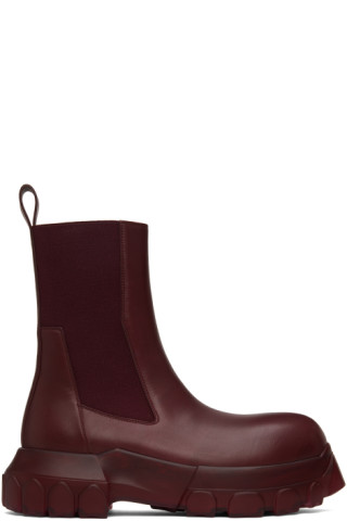 Pink Edfu Beatle Bozo Tractor Chelsea Boots by Rick Owens on Sale