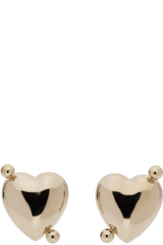 SSENSE Exclusive Gold Sasha Earrings by Justine Clenquet on Sale