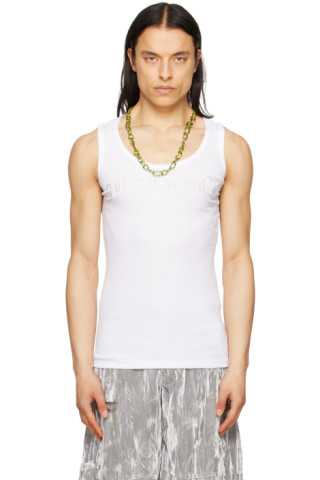 Collina Strada SSENSE Exclusive White Nylon Tank Top Collina Strada