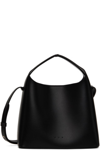 Black Sac smooth-leather tote bag, Aesther Ekme