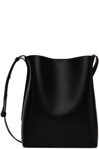 Aesther Ekme Sac Bucket Leather Shoulder Bag In Crocodile