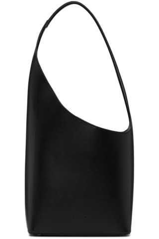 Aesther Ekme Demi Lune Asymmetric Bucket Bag In Black, ModeSens