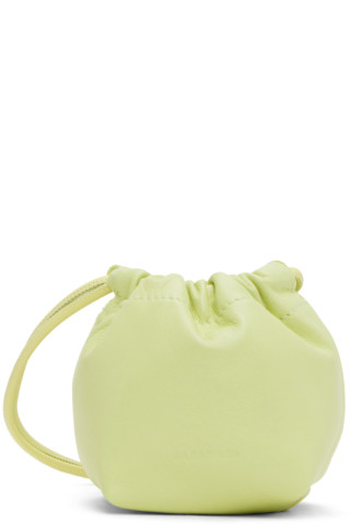 Jil Sander: Green Mini Drawstring Crossbody Bag | SSENSE