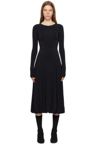 Black Open Back Midi Dress by Jil Sander on Sale