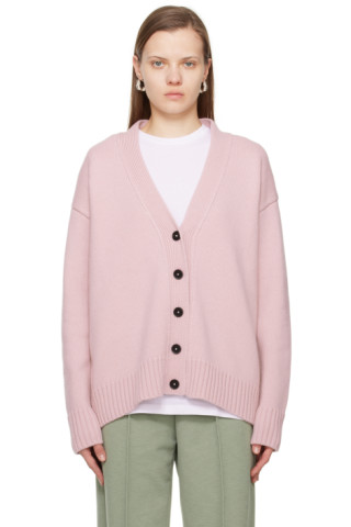 Pink Chunky Cardigan by Jil Sander on Sale