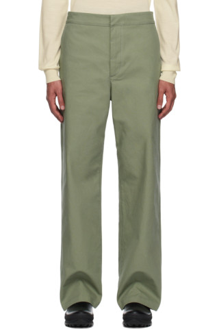 Khaki Four-Pocket Trousers by Jil Sander on Sale