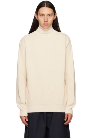 JIL SANDER ベージュ コットンタートルネック JIL SANDER ベージュ コットンタートルネック