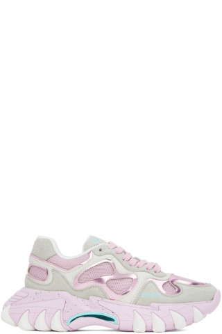 Off-White & Pink B-East Sneakers by Balmain on Sale