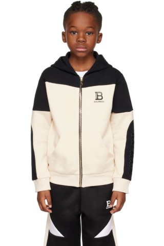 【関税込み】Balmain キッズ|ブラック パネル フーディ 231251M720066_1.jpg