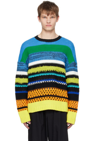 Multicolor Paneled Sweater by A PERSONAL NOTE 73 on Sale