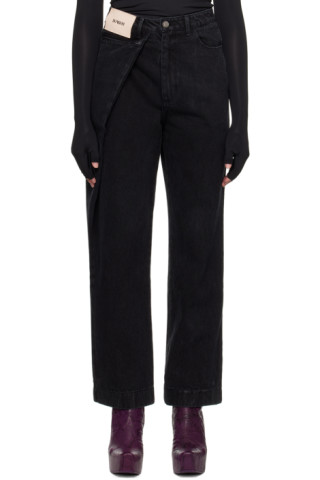 【関税込み】BONBOM ブラック Tuck ジーンズ Black Tuck Jeans by BONBOM on Sale