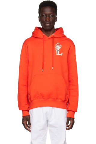 Lanvin: Red Botanica Hoodie | SSENSE UK