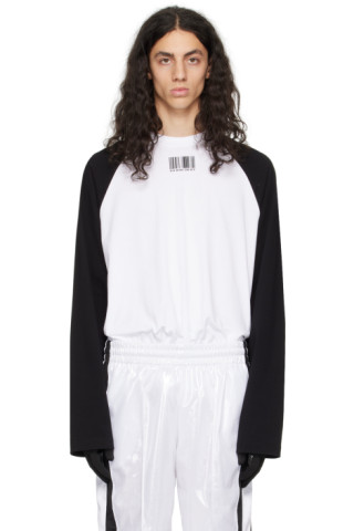 Black & White Barcode Long Sleeve T-Shirt by VTMNTS on Sale