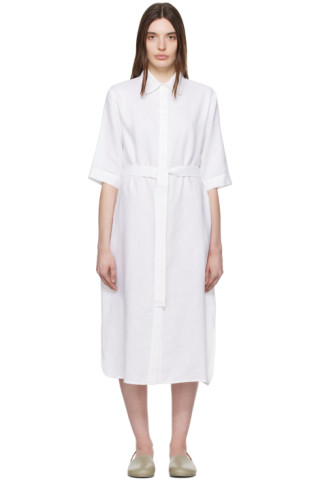 Max Mara Leisure: White Prugna Midi Dress | SSENSE UK