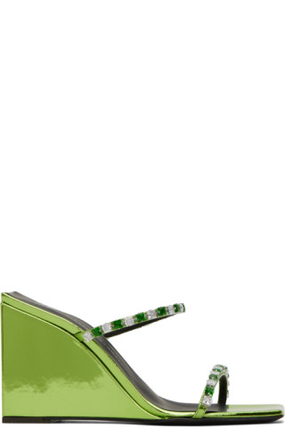 【関税込み】Giuseppe Zanotti グリーン Shangay ヒールサンダル Green Shangay Heeled Sandals by Giuseppe Zanotti on Sale