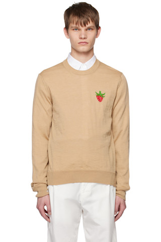 【関税&送料込】Comme Des Garcons Shirt Brett Westfall Sweat Comme des Garçons ShirtのBrett Westfallエディション ベージュ