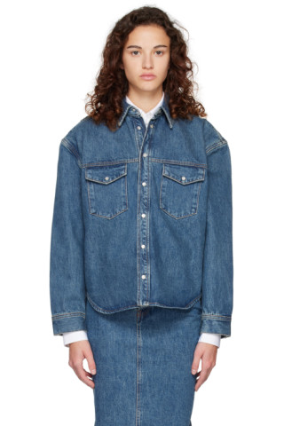 WARDROBE.NYC: Indigo Faded Denim Jacket | SSENSE