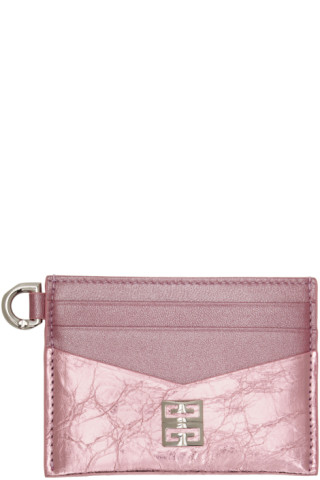 Givenchy: Pink 4G Trifold Wallet