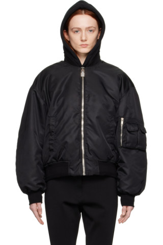 Givenchy: Black Insulated Bomber Jacket | SSENSE