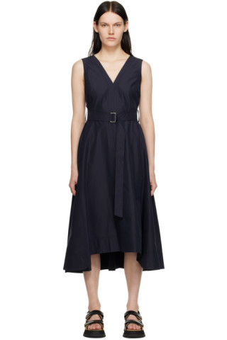 Navy Belted Midi Dress by 3.1 Phillip Lim on Sale