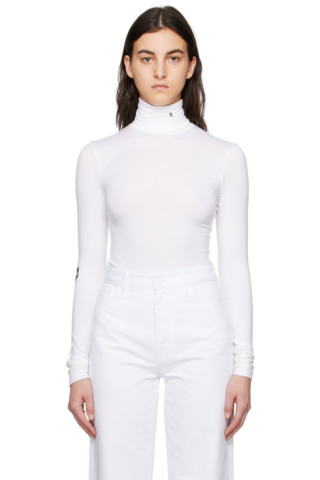 トップス raf simons 21ss marble turtle neck tops White Hand Sign Turtleneck by Raf Simons on Sale