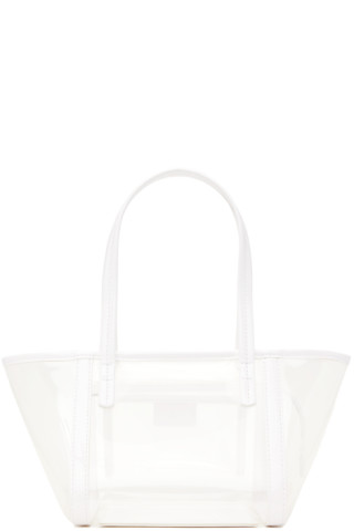 BY FAR: White Bar Tote | SSENSE Canada