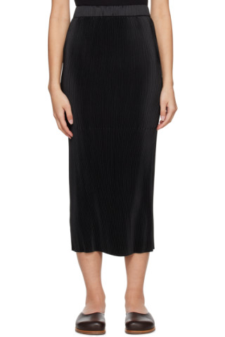 by Malene Birger: Black Velmas Midi Skirt | SSENSE