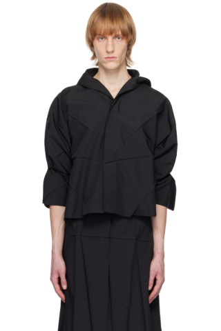 Black Pleated Jacket by 132 5. ISSEY MIYAKE on Sale