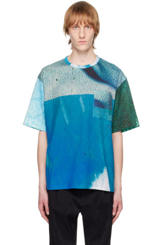 Th products: Blue Drop Shoulder T-Shirt | SSENSE Canada