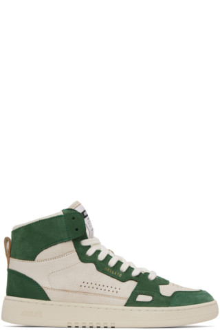 Axel Arigato: Off-White & Green Dice Lo Hi Sneakers | SSENSE