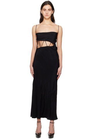 Black Disconnect Midi Dress by Christopher Esber on Sale