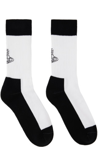 Black & White Sporty Socks by Vivienne Westwood on Sale