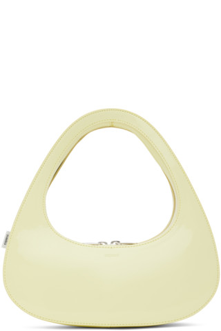 Swipe Small Faux Fur Shoulder Bag in Yellow - Coperni