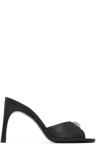 サンダル・ミュール Logo Mules - Coperni - Black - Leather Coperniのブラック ロゴ ミュールがセール中