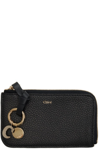 Chloé - Black Alphabet Zip Card Holder