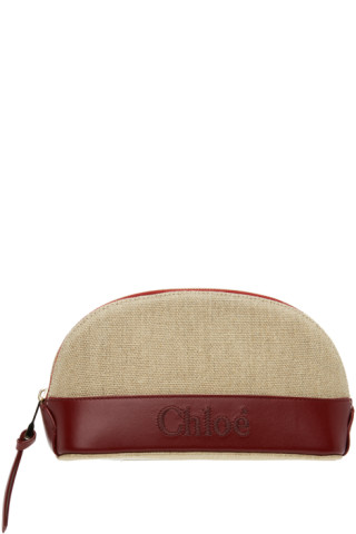 Sense Small Canvas Pouch in Beige - Chloe