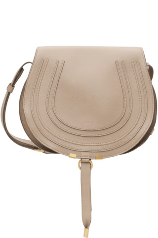 Tan Medium Marcie Saddle Bag by Chloé on Sale