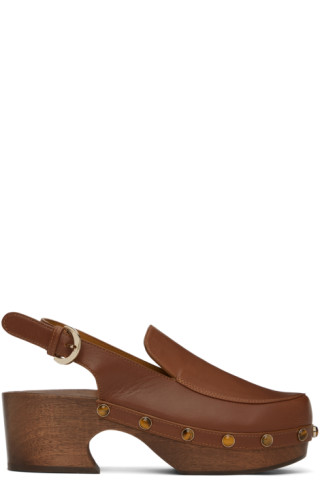 【関税込み】Chloe ブラウン Aurna クロッグ Chloéのブラウン Aurna クロッグがセール中