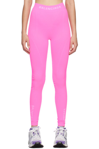 High-rise jersey leggings in pink - Balenciaga