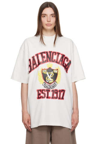 Balenciagaのオフホワイト DIY College Tシャツがセール中